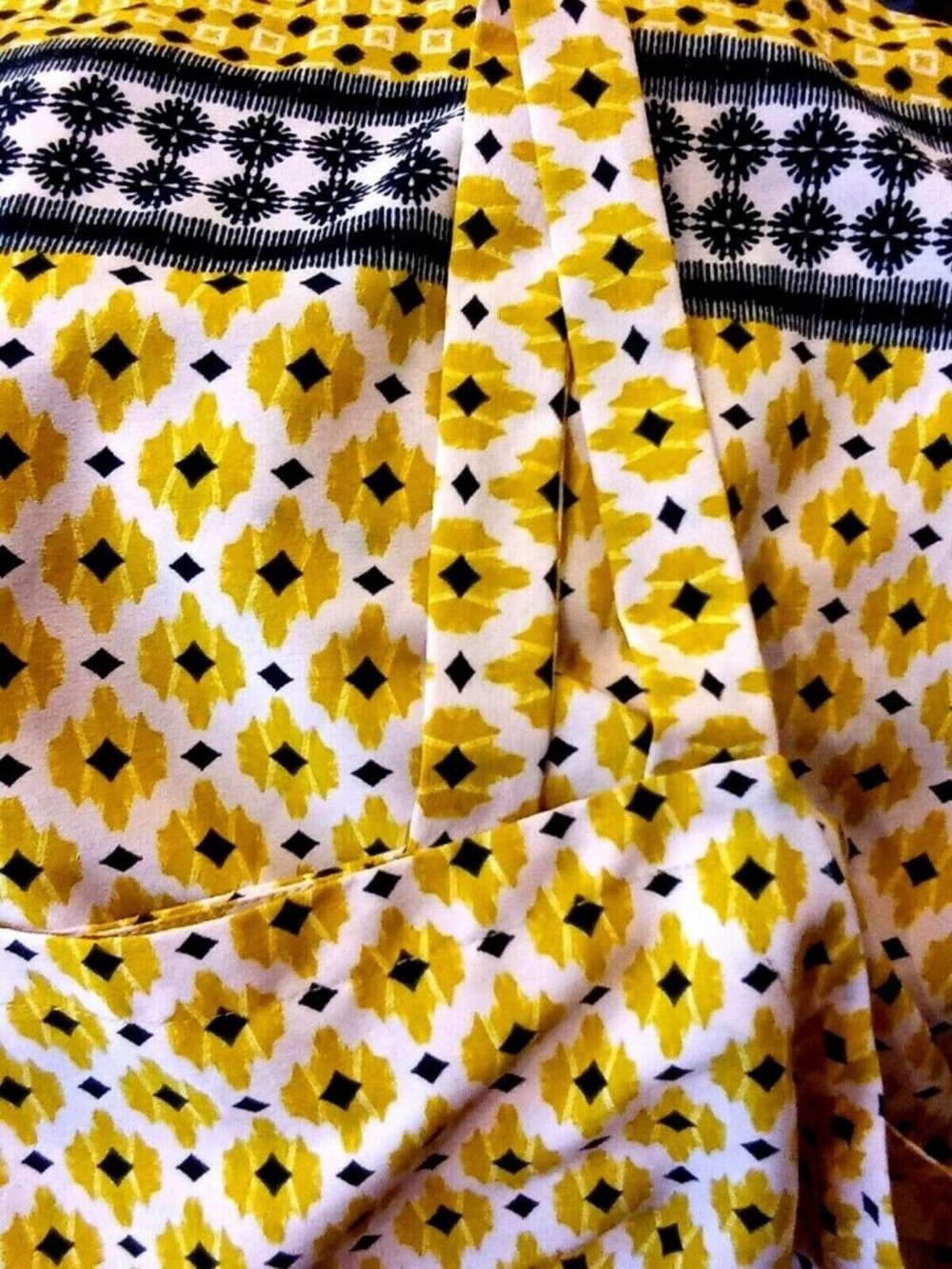 TopShop Summer Top 6 Yellow Pockets Cool Boho Casual Vintage Smock Style Coastal - Picture 3 of 9